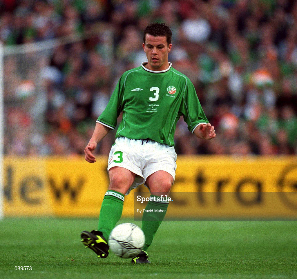 16 May 2002; Ian Harte of Republic of Ireland during the International Friendly match between Republic of Ireland and Nigeria at Lansdowne Road in Dublin. Photo by David Maher/Sportsfile