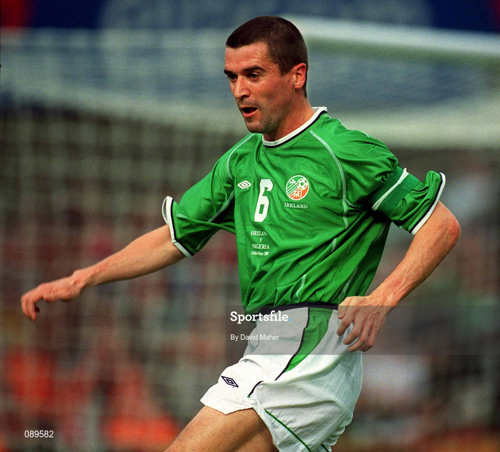 16 May 2002; Roy Keane of Republic of Ireland during the International Friendly match between Republic of Ireland and Nigeria at Lansdowne Road in Dublin. Photo by David Maher/Sportsfile