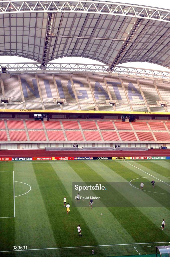 31 May 2002; a general view of the pitch and stadium during at Republic of Ireland squad training session at Big Swan Stadium in Niigata, Japan. Photo by David Maher/Sportsfile