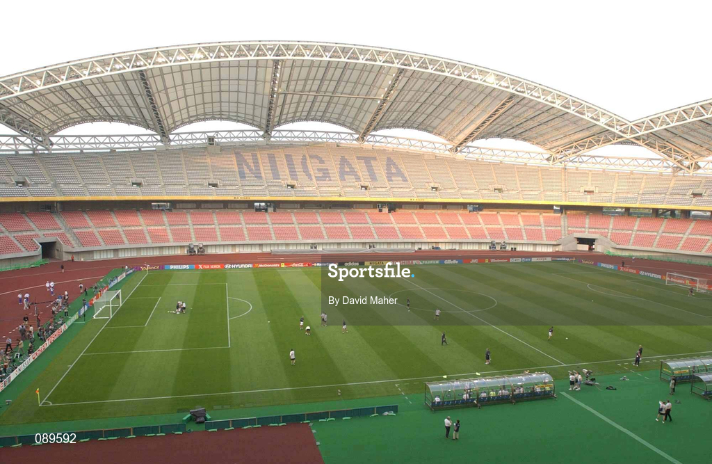 31 May 2002; a general view of the pitch and stadium during at Republic of Ireland squad training session at Big Swan Stadium in Niigata, Japan. Photo by David Maher/Sportsfile