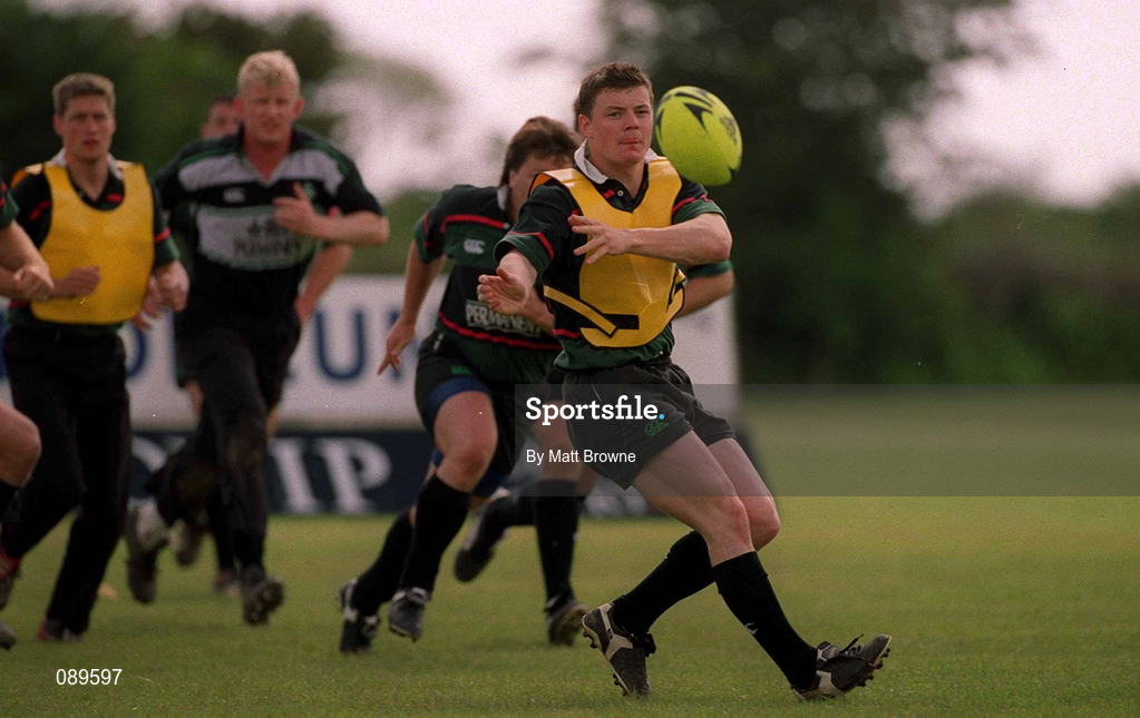 31 May 2002; Brian O'Driscoll during an Ireland Rugby squad training session at Dr Hickey Park in Greystones, Wicklow. Photo by Matt Browne/Sportsfile