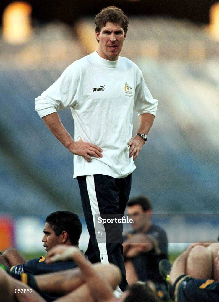 7 October 1999; Jim Stynes, formerAustralian Rules player and present Assistant Coach to the Australian Compromise Rules team pictured during Australia training at the Melbourne Cricket Ground prior to the first test against Australia on Friday. International Rules. Picture credit; Ray McManus/SPORTSFILE