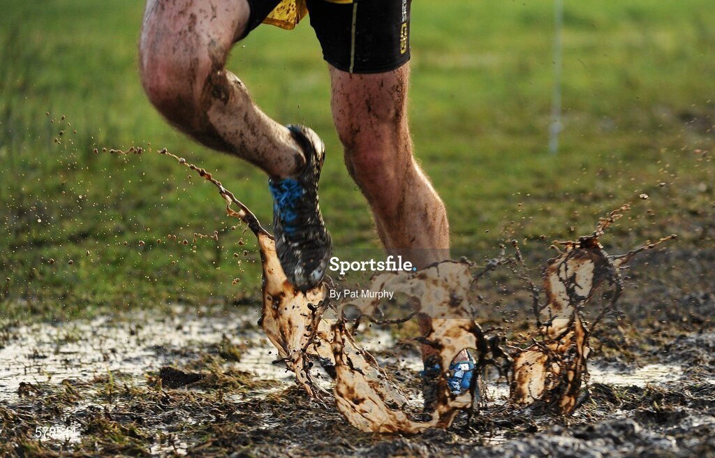 27 November 2011; An athlete makes his way through the mud during the senior men's race at the Woodie’s DIY Inter County Cross Country Championships. Sligo Racecourse, Sligo. Picture credit: Pat Murphy / SPORTSFILE