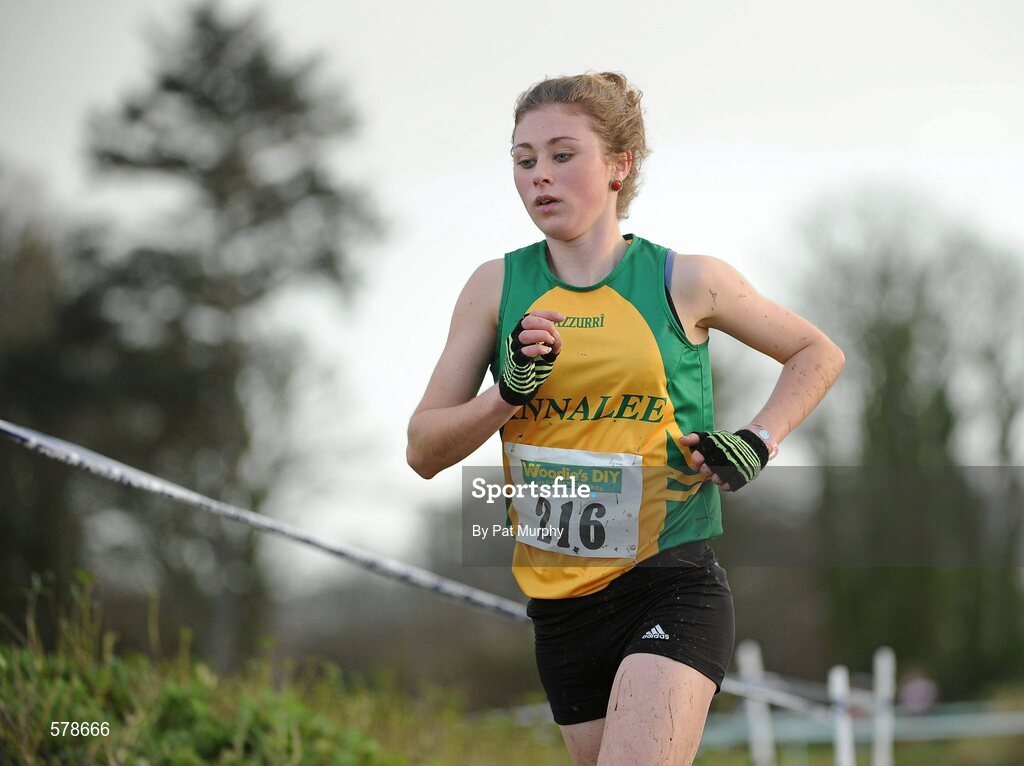 27 November 2011; Gina Dolan, Annalee AC, on her way to winning the Women's U16 race during the Woodie’s DIY Inter County Cross Country Championships. Sligo Racecourse, Sligo. Picture credit: Pat Murphy / SPORTSFILE