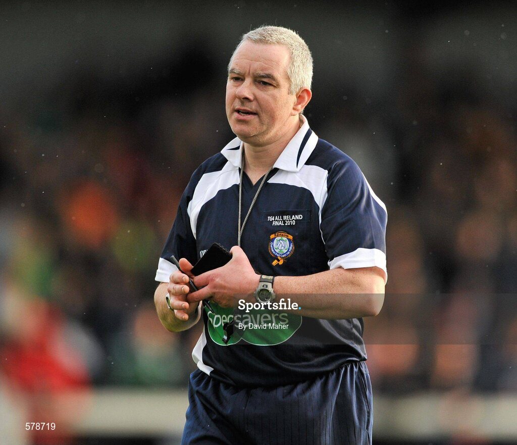 27 November 2011; Referee Michael O'Keeffe. Tesco All-Ireland Senior Ladies Football Club Championship Final, Carnacon v Na Fianna, Ballymahon, Co. Longford. Picture credit: David Maher / SPORTSFILE