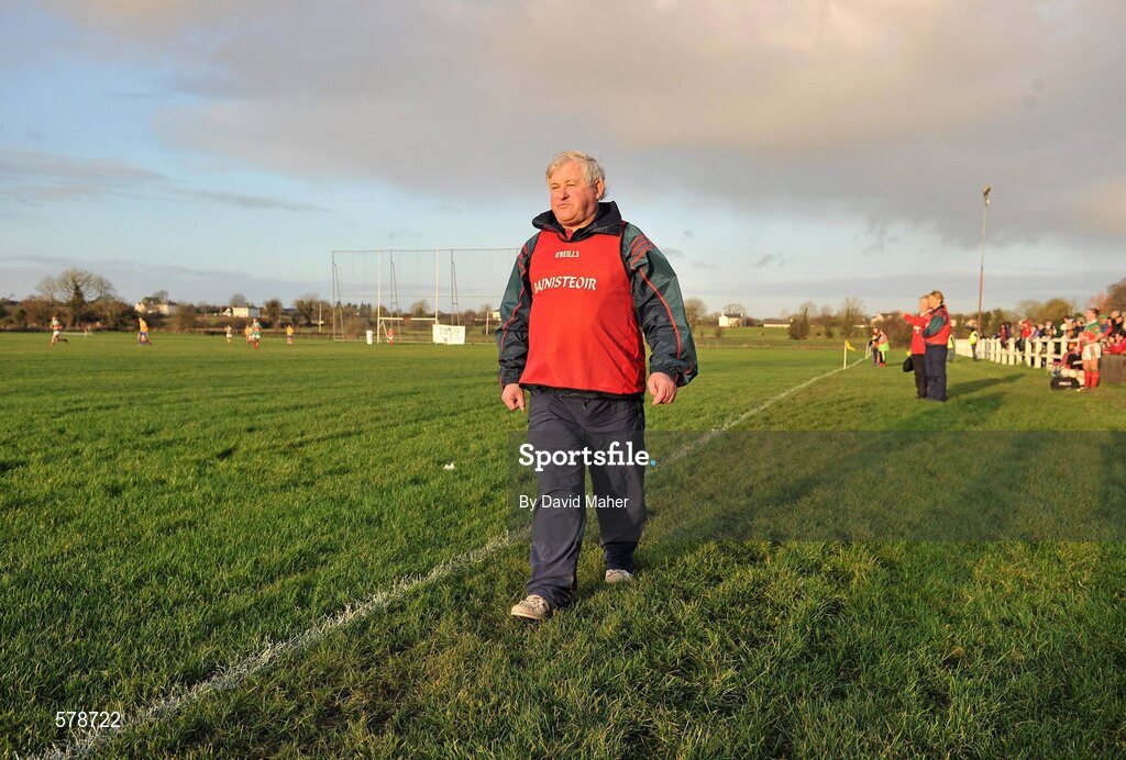 27 November 2011; Carnacon manager Jimmy Corbett during the game. Tesco All-Ireland Senior Ladies Football Club Championship Final, Carnacon v Na Fianna, Ballymahon, Co. Longford. Picture credit: David Maher / SPORTSFILE