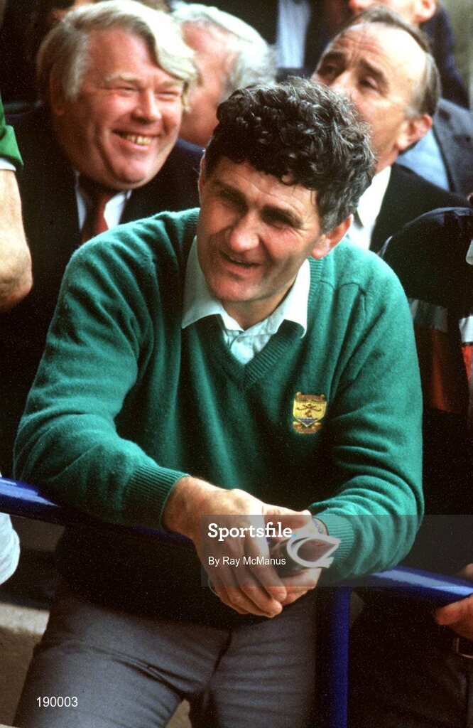 21 September 1986; Kerry manager Mick O'Dwyer after their side's victory in the the All-Ireland Senior Football Championship final between Kerry and Tyrone in Croke Park, Dublin. Photo by Ray McManus/Sportsfile