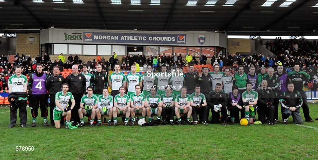 27 November 2011; The Burren St Mary's squad. AIB Ulster GAA Football Senior Club Championship Final, Crossmaglen Rangers v Burren St Mary's, Morgan Athletic Grounds, Armagh. Picture credit: Oliver McVeigh / SPORTSFILE