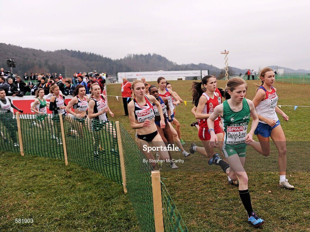 11 December 2011; Siofra Cleirigh-Buttner, Ireland, in action during the Junior Women's event at the 18th SPAR European Cross Country Championships 2011. Velenje, Slovenia. Picture credit: Stephen McCarthy / SPORTSFILE