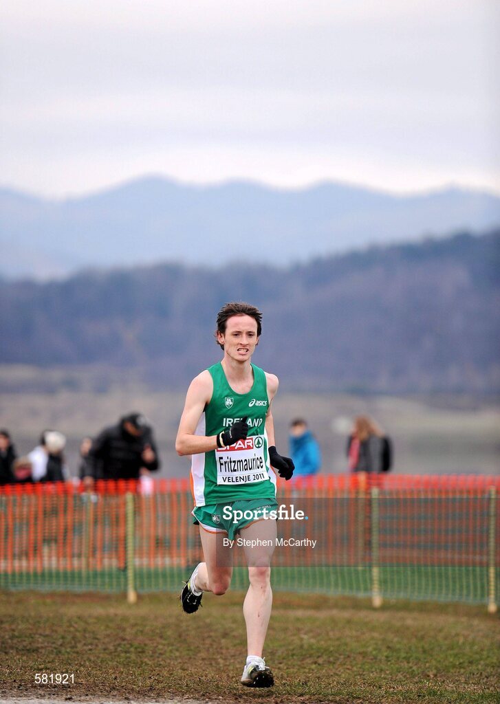 11 December 2011; David Fitzmaurice, Ireland, in action during the Men's U23 event at the 18th SPAR European Cross Country Championships 2011. Velenje, Slovenia. Picture credit: Stephen McCarthy / SPORTSFILE