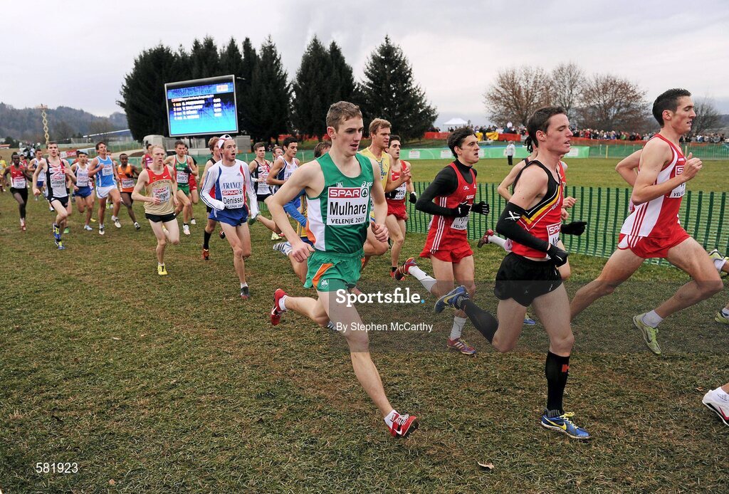 11 December 2011; Michael Mulhare, Ireland, in action during the Men's U23 event at the 18th SPAR European Cross Country Championships 2011. Velenje, Slovenia. Picture credit: Stephen McCarthy / SPORTSFILE