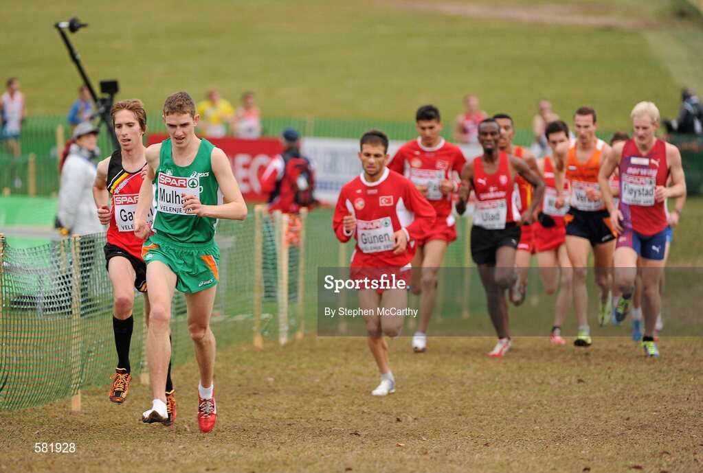 11 December 2011; Michael Mulhare, Ireland, in action during the Men's U23 event at the 18th SPAR European Cross Country Championships 2011. Velenje, Slovenia. Picture credit: Stephen McCarthy / SPORTSFILE