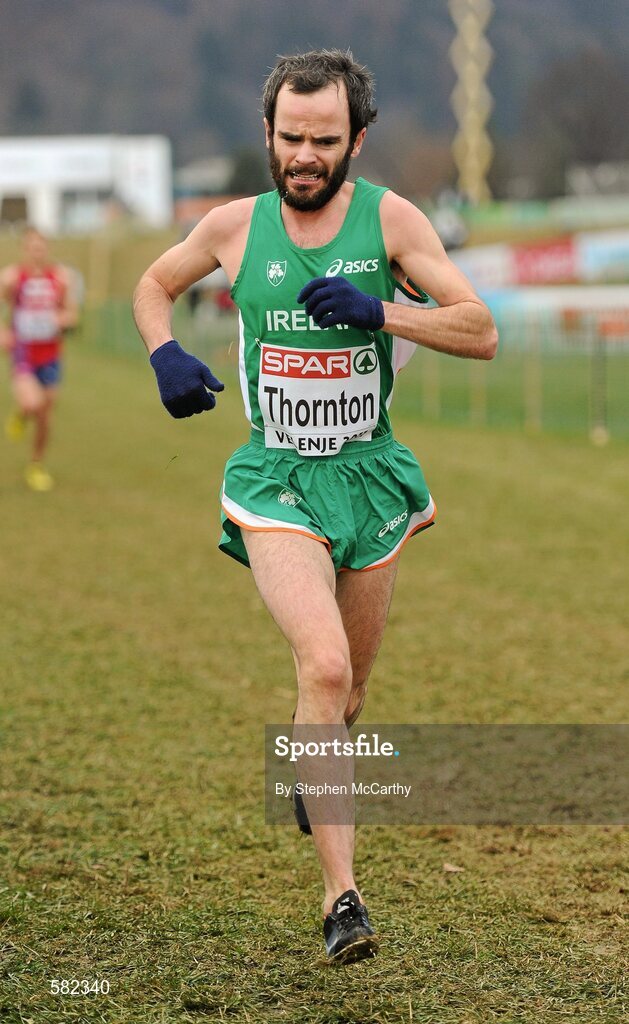 11 December 2011; Gary Thornton, Ireland, in action during the Senior Men's event at the 18th SPAR European Cross Country Championships 2011. Velenje, Slovenia. Picture credit: Stephen McCarthy / SPORTSFILE