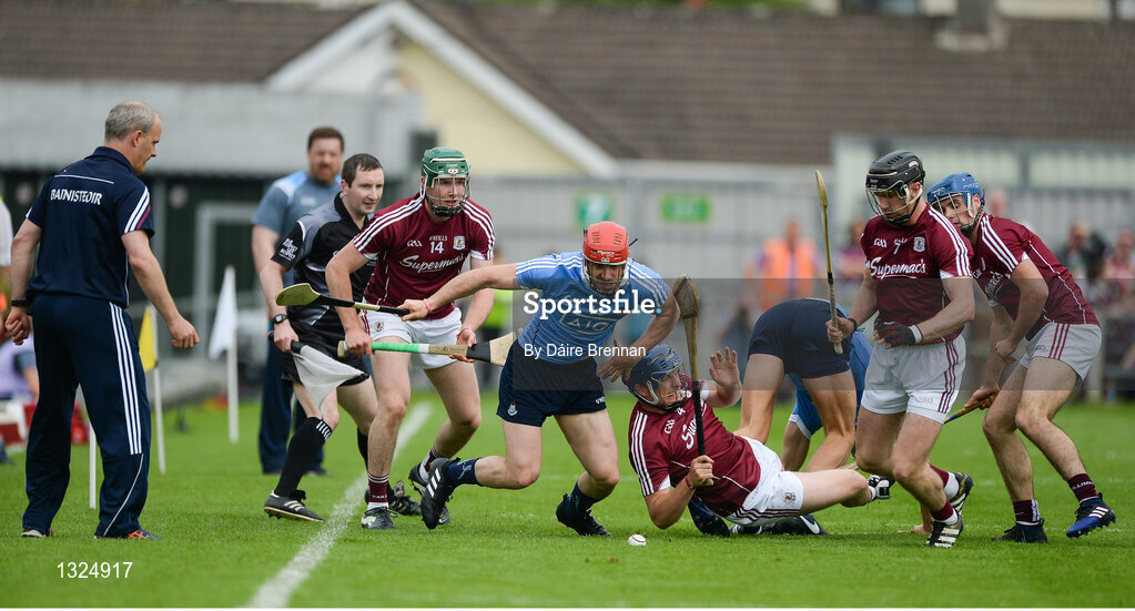 28 May 2017; Galway manager Micheál Donoghue watches Ryan O'Dwyer of Dublin in action against Aidan Harte of Galway during the Leinster GAA Hurling Senior Championship Quarter-Final match between Galway and Dublin at O'Connor Park, in Tullamore, Co. Offaly. Photo by Daire Brennan/Sportsfile