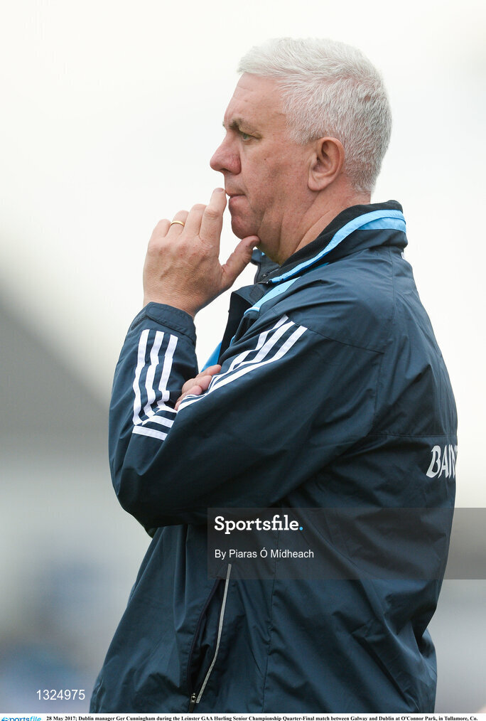 28 May 2017; Dublin manager Ger Cunningham during the Leinster GAA Hurling Senior Championship Quarter-Final match between Galway and Dublin at O'Connor Park, in Tullamore, Co. Offaly.  Photo by Piaras Ó Mídheach/Sportsfile