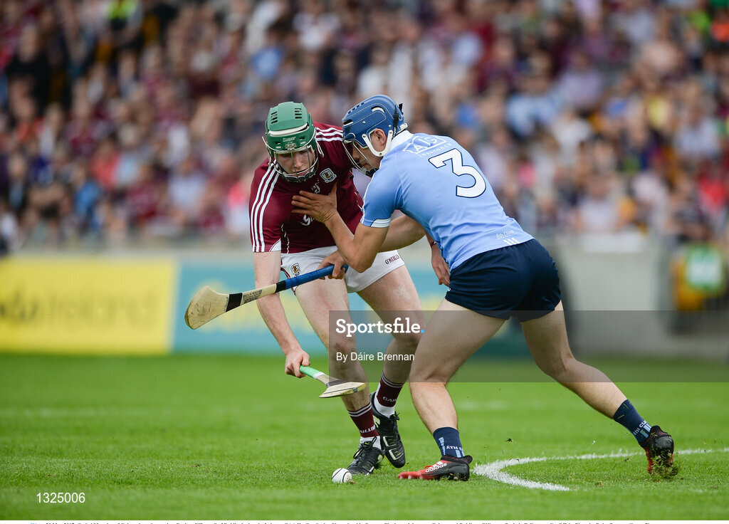 28 May 2017; Cathal Mannion of Galway in action against Eoghan O'Donnell of Dublin during the Leinster GAA Hurling Senior Championship Quarter-Final match between Galway and Dublin at O'Connor Park, in Tullamore, Co. Offaly. Photo by Daire Brennan/Sportsfile