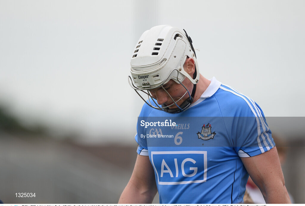 28 May 2017; A dejected Liam Rushe of Dublin after the Leinster GAA Hurling Senior Championship Quarter-Final match between Galway and Dublin at O'Connor Park, in Tullamore, Co. Offaly. Photo by Daire Brennan/Sportsfile