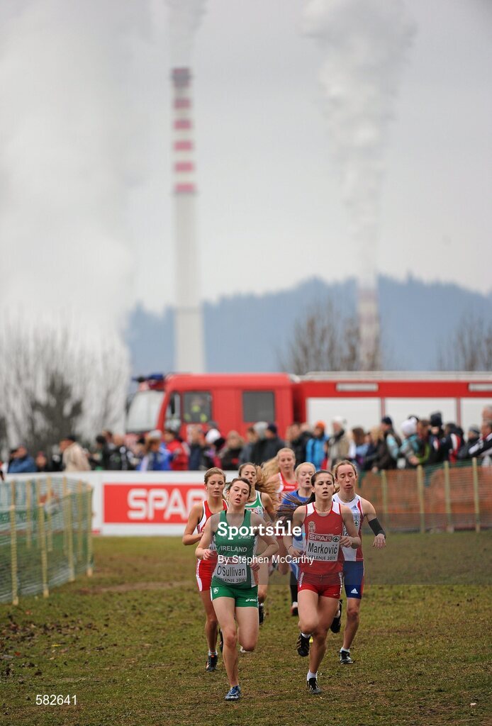 11 December 2011; Maryann O'Sullivan, Ireland, in action during the Junior Women's event at the 18th SPAR European Cross Country Championships 2011. Velenje, Slovenia. Picture credit: Stephen McCarthy / SPORTSFILE