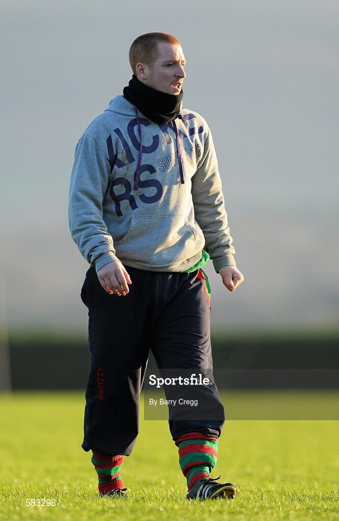 1 December 2011; St. Brendan’s Birr manager Simon Whelahan. Leinster Colleges Senior Hurling “A” League Semi Final, St. Brendan’s Birr, Offaly, v Castlecomer CS, Kilkenny, Park Ratheniska GAA Grounds, Ratheniska, Co. Laois. Picture credit: Barry Cregg / SPORTSFILE