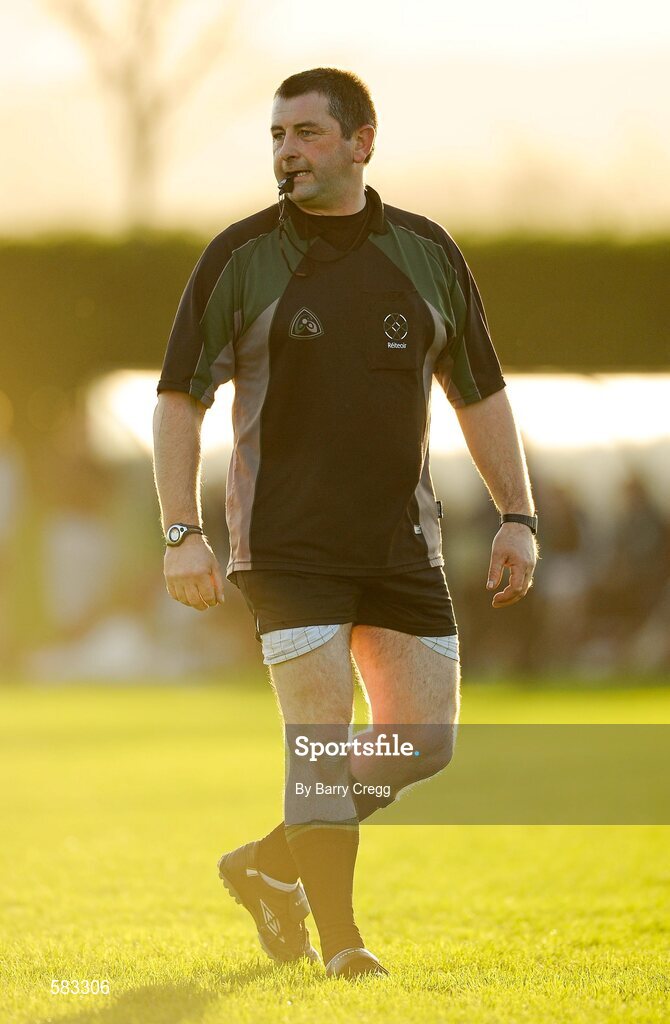 1 December 2011; Referee John Lawlor. Leinster Colleges Senior Hurling “A” League Semi Final, St. Brendan’s Birr, Offaly, v Castlecomer CS, Kilkenny, Park Ratheniska GAA Grounds, Ratheniska, Co. Laois. Picture credit: Barry Cregg / SPORTSFILE