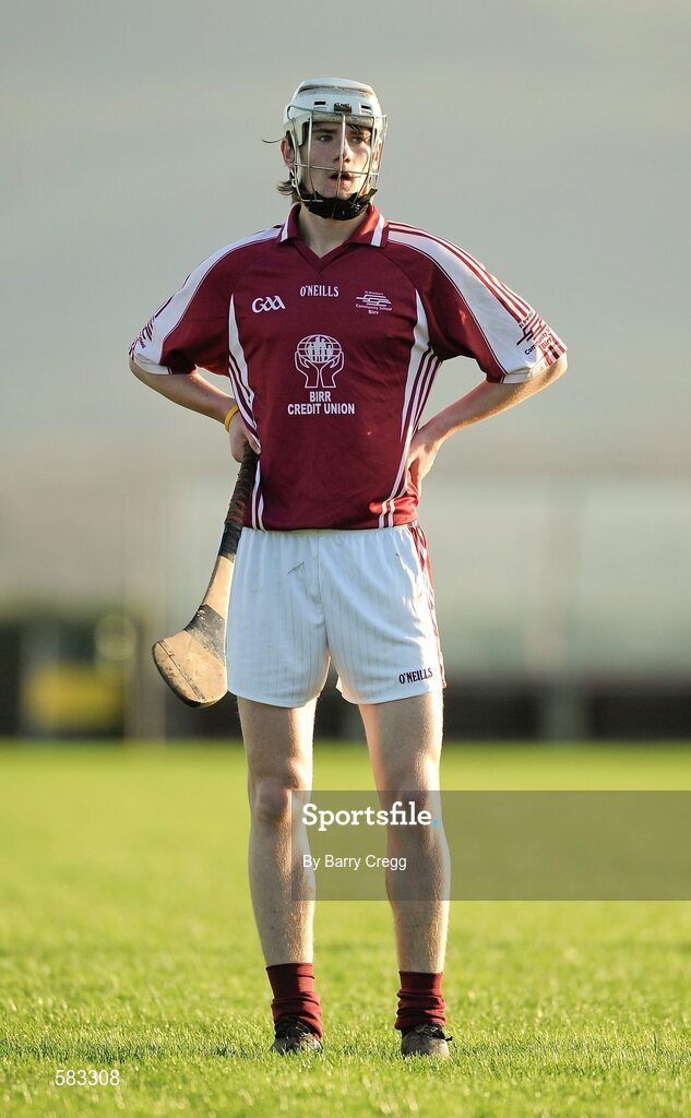 1 December 2011; Emmett Nolan, St. Brendan’s Birr. Leinster Colleges Senior Hurling “A” League Semi Final, St. Brendan’s Birr, Offaly, v Castlecomer CS, Kilkenny, Park Ratheniska GAA Grounds, Ratheniska, Co. Laois. Picture credit: Barry Cregg / SPORTSFILE