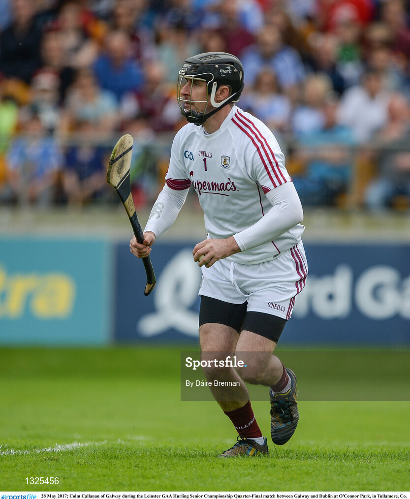 28 May 2017; Colm Callanan of Galway during the Leinster GAA Hurling Senior Championship Quarter-Final match between Galway and Dublin at O'Connor Park, in Tullamore, Co. Offaly. Photo by Daire Brennan/Sportsfile