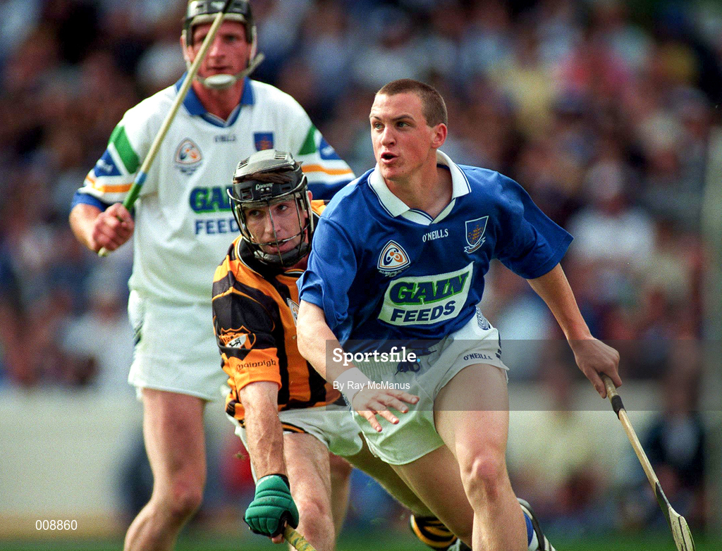 16 August 1998; Waterford goalkeeper Brendan Landers looks on alongside DJ Carey of Kilkenny during the Guinness All-Ireland Senior Hurling Championship Semi-Final match between Kilkenny and Waterford at Croke Park in Dublin. Photo by Ray McManus/Sportsfile