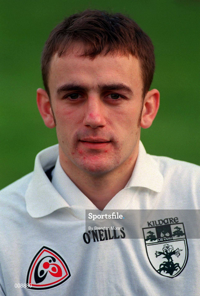 15 September 1998; Brian Lacey poses for a portrait during a Kildare senior football squad training session at St Conleth's Park in Newbridge, Kildare. Photo by Brendan Moran/Sportsfile