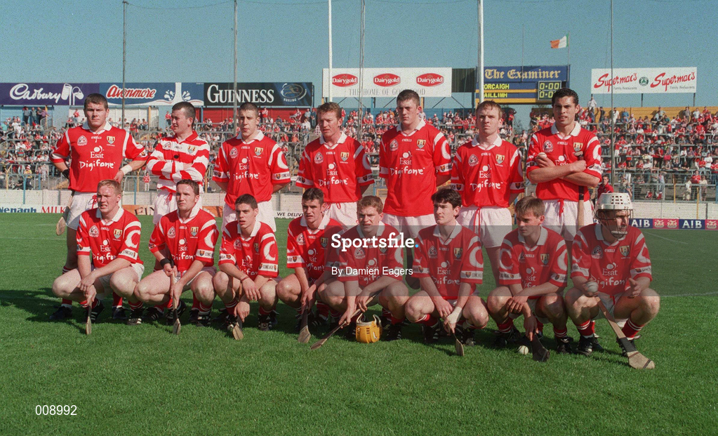20 September 1998; The Cork squad before the All-Ireland U21 Hurling Championship Final match between Cork and Galway at Semple Stadium in Thurles, Tipperary. Photo by Damien Eagers/Sportsfile