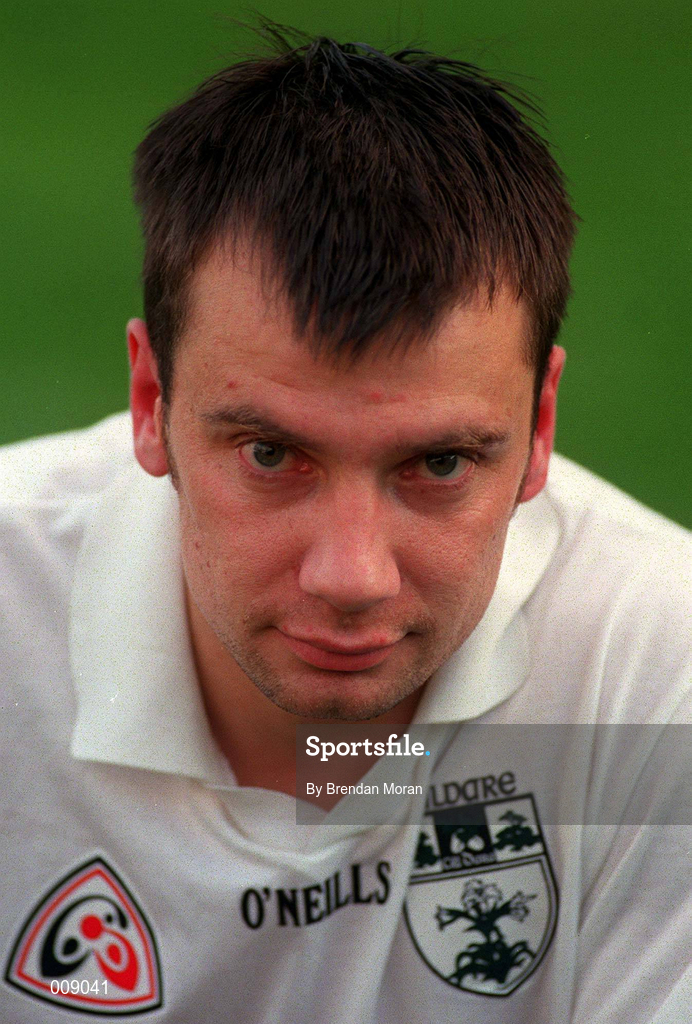 15 September 1998; Derek Maher poses for a portrait during a Kildare senior football squad training session at St Conleth's Park in Newbridge, Kildare. Photo by Brendan Moran/Sportsfile