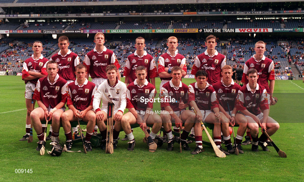 16 August 1998; The Galway team before the All-Ireland Minor Hurling Championship Semi-Final match between Kilkenny and Galway at Croke Park in Dublin. Photo by Ray McManus/Sportsfile