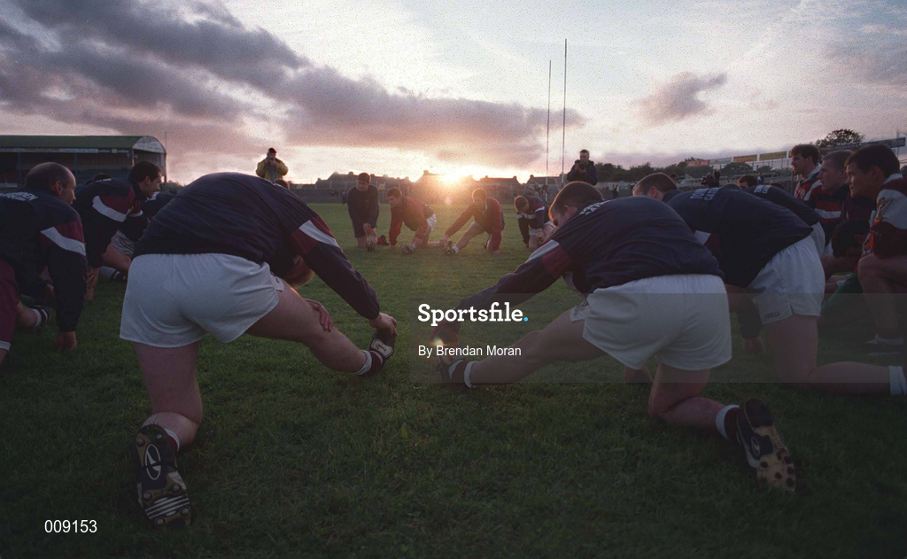 16 September 1998; Galway playersl warm up before a Galway senior football squad training session at Tuam Stadium in Tuam, Galway. Photo by Brendan Moran/Sportsfile