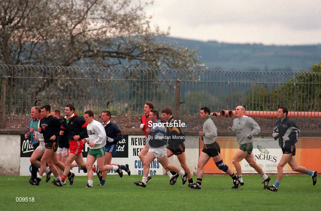 15 September 1998; Players during a Kildare squad training session at St Conleth's Park in Newbridge, Kildare. Photo by Brendan Moran/Sportsfile
