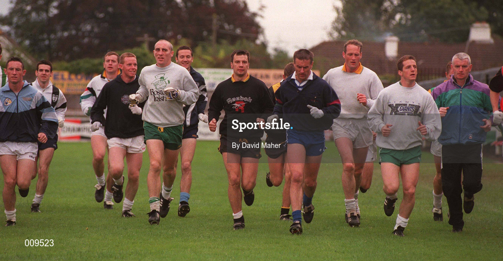 15 September 1998; Players during a Kildare senior football squad training session at St Conleth's Park in Newbridge, Kildare. Photo by David Maher/Sportsfile