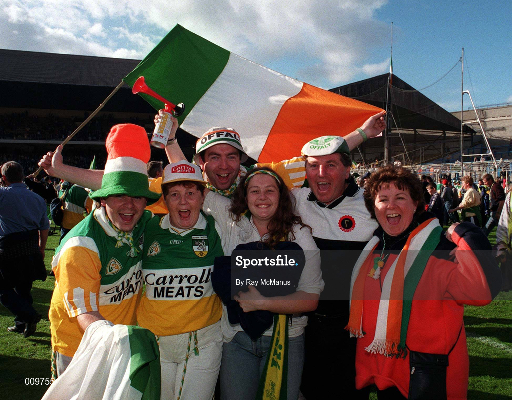 13 September 1998; Offaly supporters after the Guinness All-Ireland Senior Hurling Championship Final match between Kilkenny and Offaly at Croke Park in Dublin. Photo by Ray McManus/Sportsfile