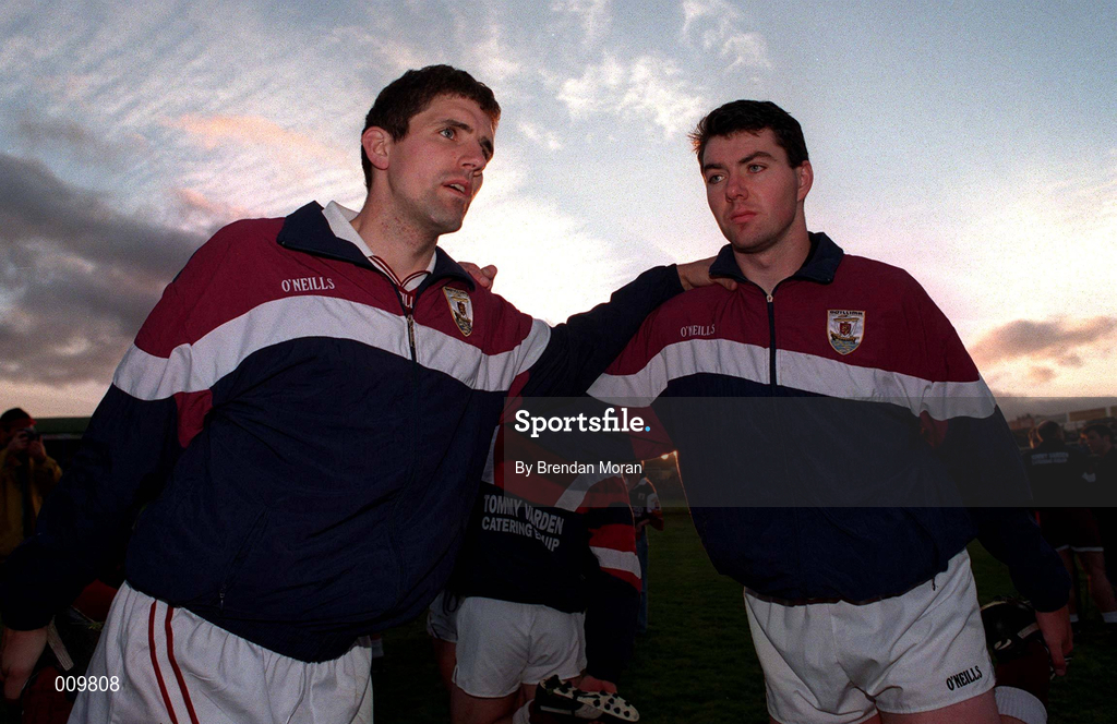 16 September 1998; Galway midfielders Kevin Walsh, left, and Seán Ó Domhnaill during a Galway senior football squad training session at Tuam Stadium in Tuam, Galway. Photo by Brendan Moran/Sportsfile