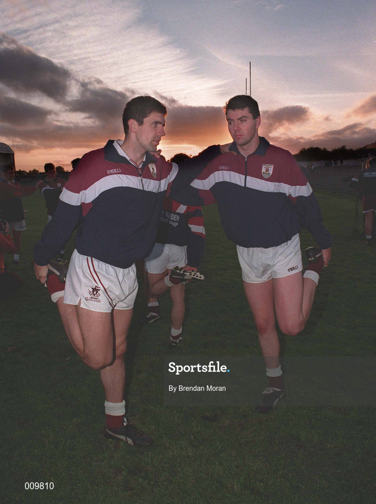16 September 1998; Galway midfielders Kevin Walsh, left, and Seán Ó Domhnaill during a Galway senior football squad training session at Tuam Stadium in Tuam, Galway. Photo by Brendan Moran/Sportsfile