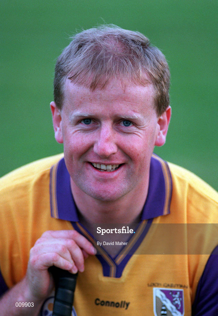 19 August 1996; Tom Dempsey poses for a portrait at a Wexford Senior Hurling Training Session at Wexford Park in Wexford. Photo by David Maher/Sportsfile