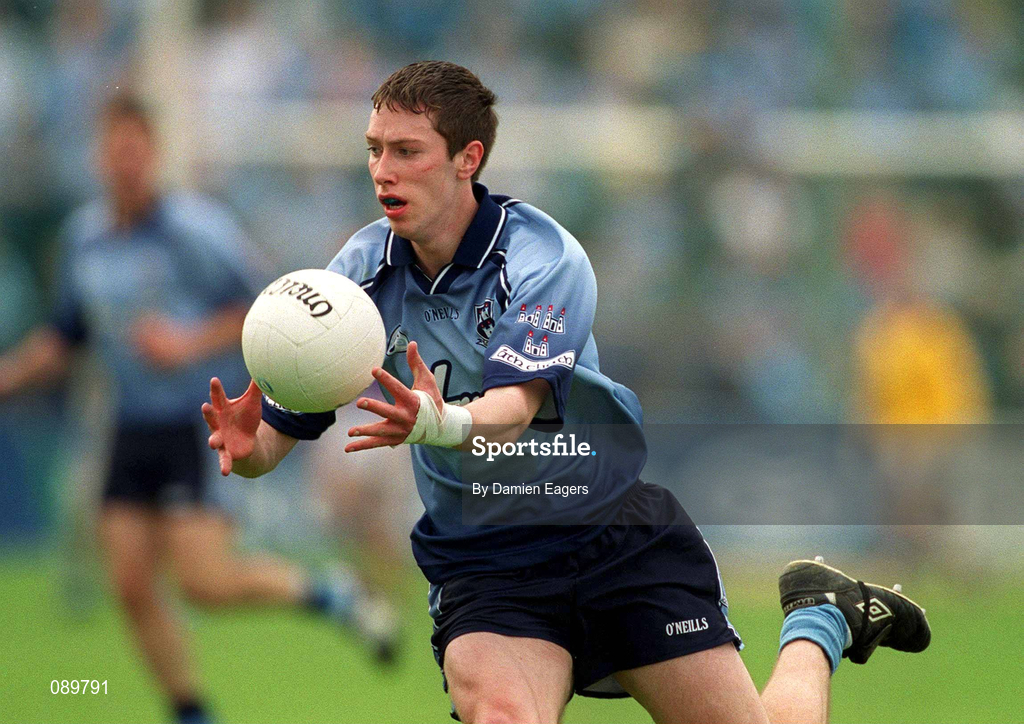 1 June 2002; Barry Cahill of Dublin during the Bank of Ireland Leinster Senior Football Championship Quarter-Final match between Wexford and Dublin at Dr. Cullen Park in Carlow. Photo by Damien Eagers/Sportsfile
