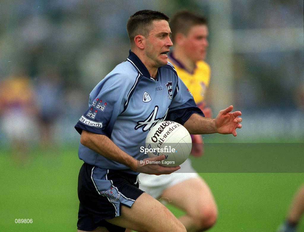 1 June 2002; Senan Connell of Dublin during the Bank of Ireland Leinster Senior Football Championship Quarter-Final match between Wexford and Dublin at Dr. Cullen Park in Carlow. Photo by Damien Eagers/Sportsfile