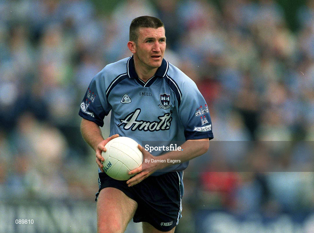 1 June 2002; Darren Homan of Dublin during the Bank of Ireland Leinster Senior Football Championship Quarter-Final match between Wexford and Dublin at Dr. Cullen Park in Carlow. Photo by Damien Eagers/Sportsfile
