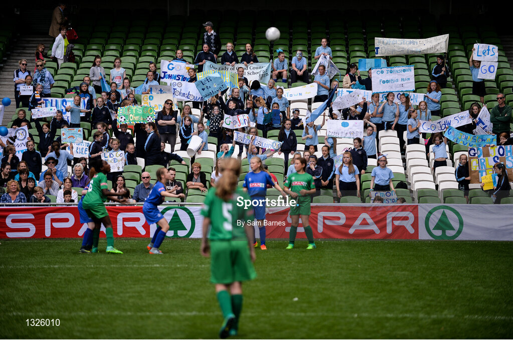 31 May 2017; A general view of supporters during the SPAR FAI Primary School 5s National Finals at Aviva Stadium, in Lansdowne Rd, Dublin 4. Photo by Sam Barnes/Sportsfile