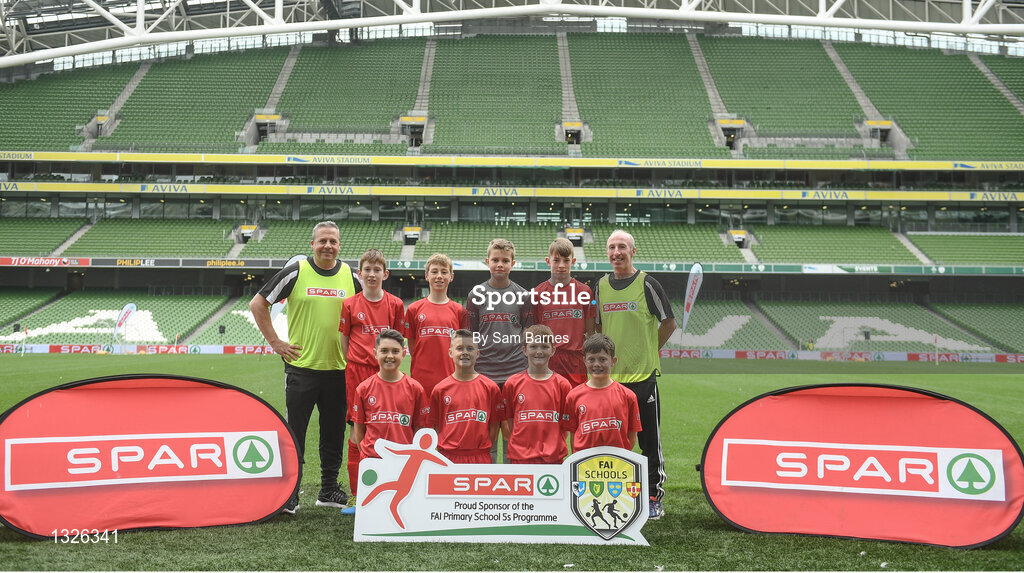31 May 2017; The Granagh NS Team, Co Limerick, during the SPAR FAI Primary School 5s National Finals at Aviva Stadium, in Lansdowne Rd, Dublin 4. Photo by Sam Barnes/Sportsfile