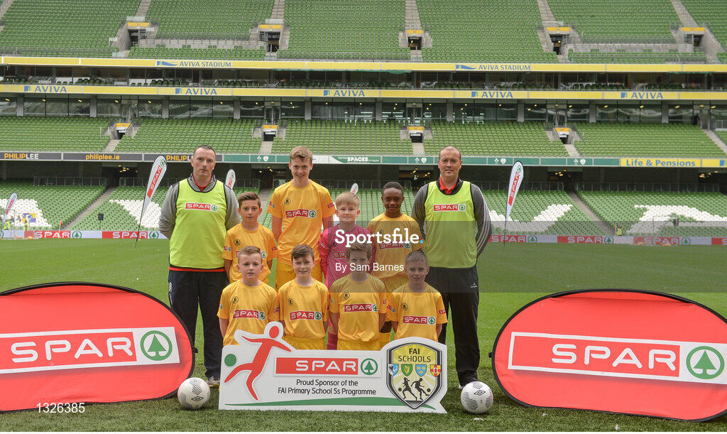 31 May 2017; The Dooish NS team, Co Donegal, during the SPAR FAI Primary School 5s National Finals at Aviva Stadium, in Lansdowne Rd, Dublin 4. Photo by Sam Barnes/Sportsfile