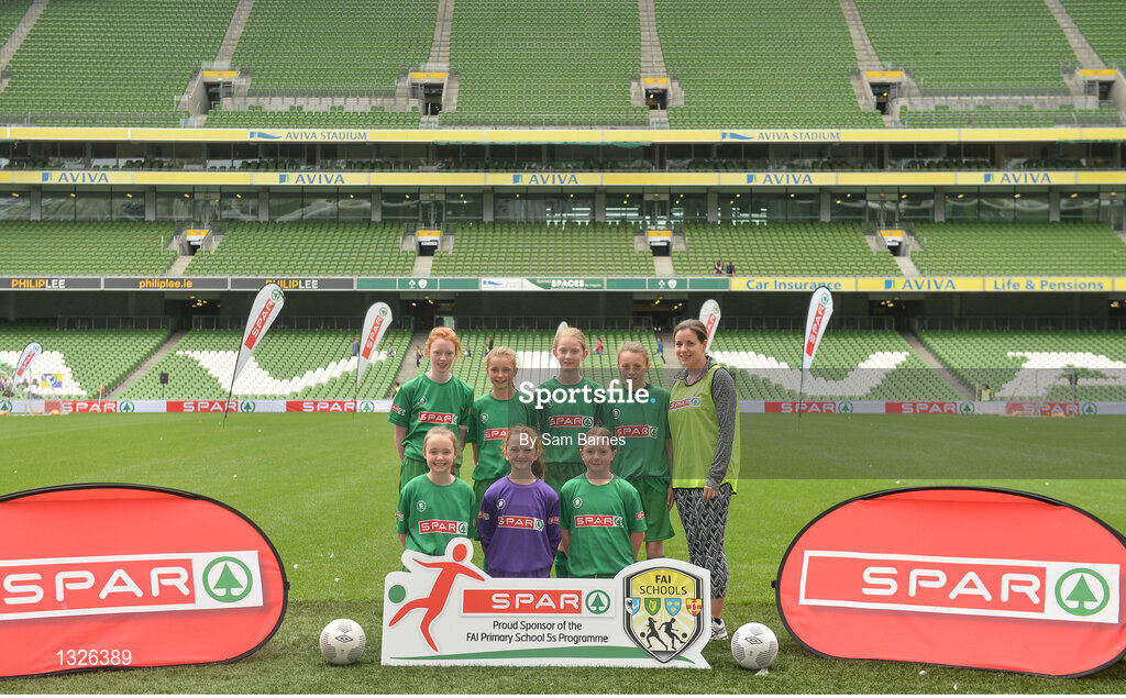31 May 2017; The Dimina NS team, Co Sligo, during the SPAR FAI Primary School 5s National Finals at Aviva Stadium, in Lansdowne Rd, Dublin 4. Photo by Sam Barnes/Sportsfile