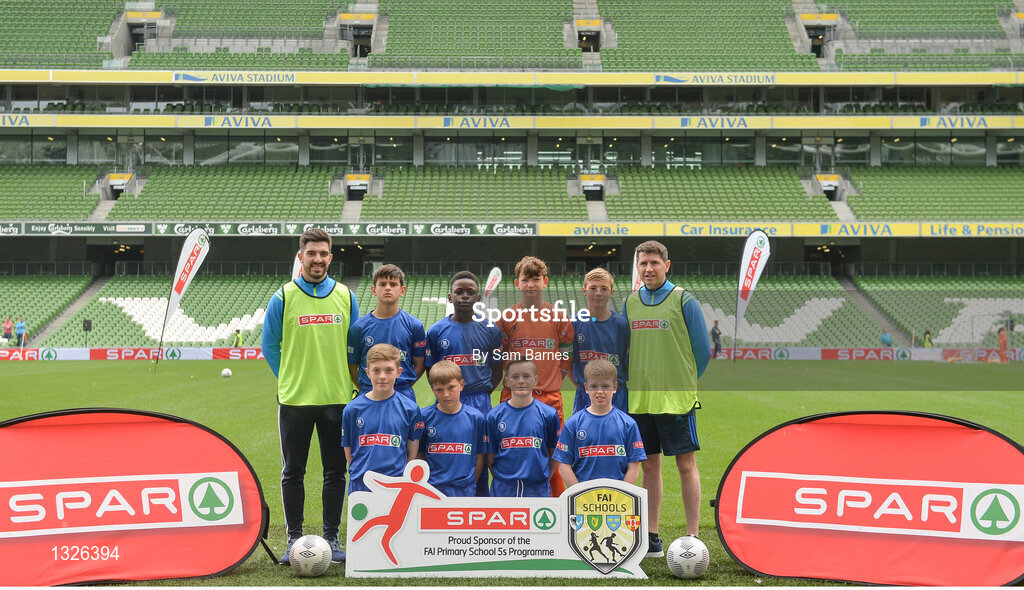 31 May 2017; The St Ciaran's NS team, Co Dublin, during the SPAR FAI Primary School 5s National Finals at Aviva Stadium, in Lansdowne Rd, Dublin 4. Photo by Sam Barnes/Sportsfile