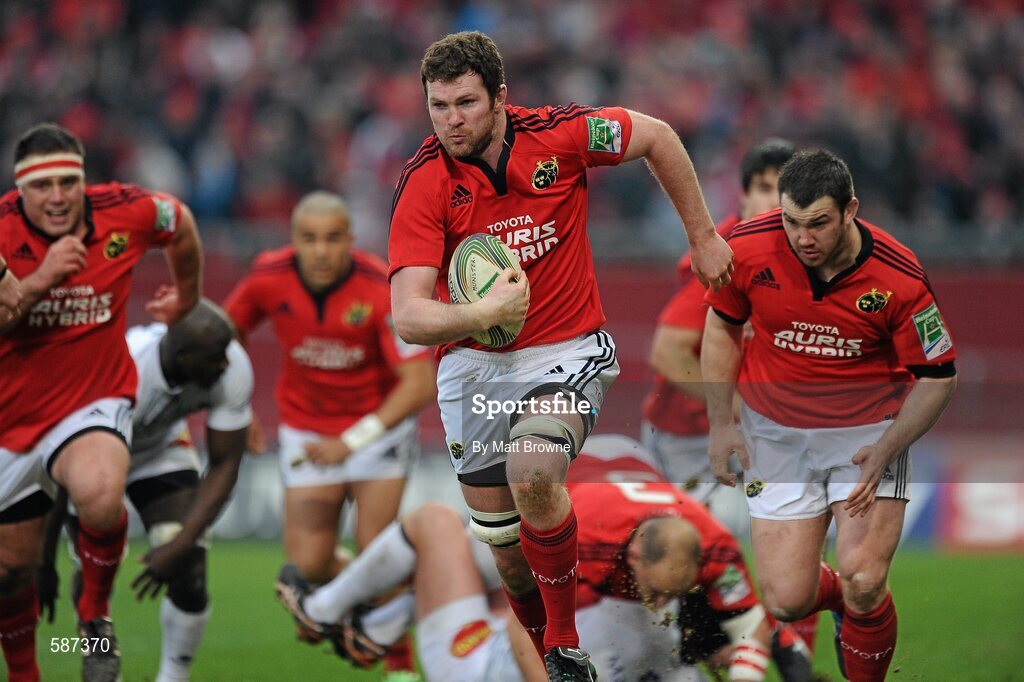 14 January 2012; Donnacha Ryan, Munster. Heineken Cup, Pool 1, Round 5, Munster v Castres Olympique, Thomond Park, Limerick. Picture credit: Matt Browne / SPORTSFILE