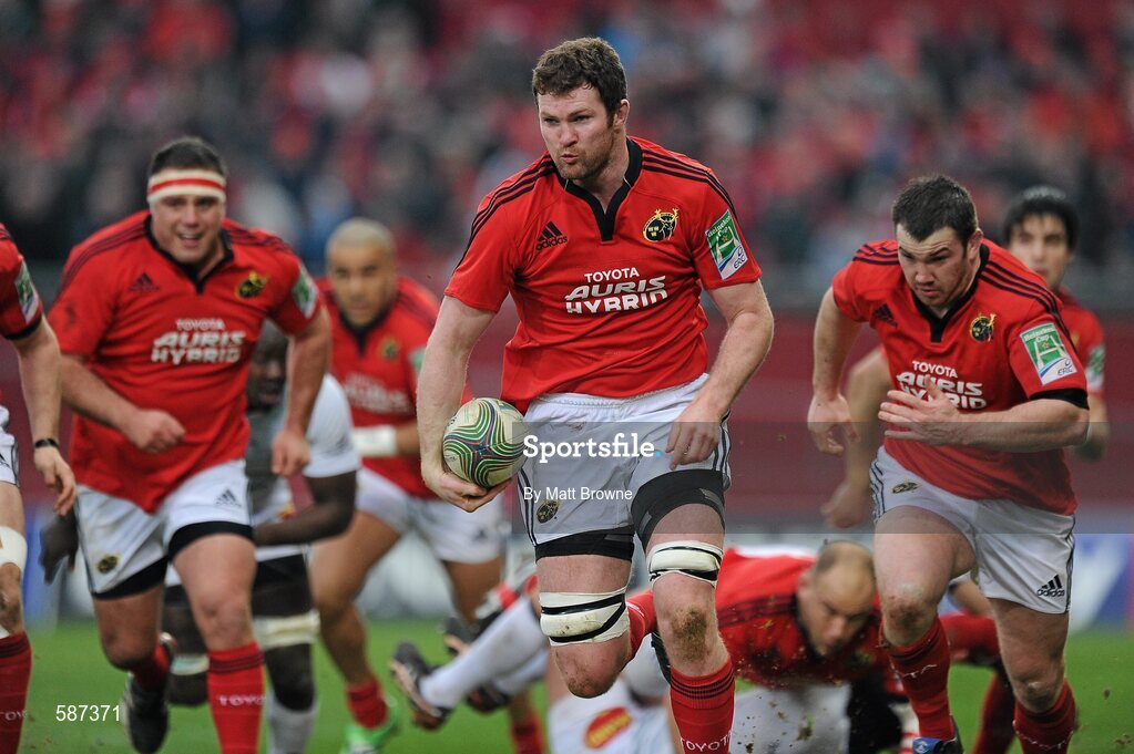 14 January 2012; Donnacha Ryan, Munster. Heineken Cup, Pool 1, Round 5, Munster v Castres Olympique, Thomond Park, Limerick. Picture credit: Matt Browne / SPORTSFILE