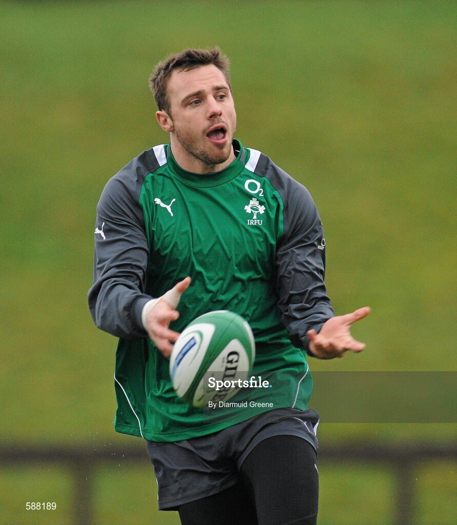 24 January 2012; Ireland's Tommy Bowe in action during squad training ahead of their RBS Six Nations Rugby Championship game against Wales on February 5th. Ireland Rugby Squad Training, University of Limerick, Limerick. Picture credit: Diarmuid Greene / SPORTSFILE