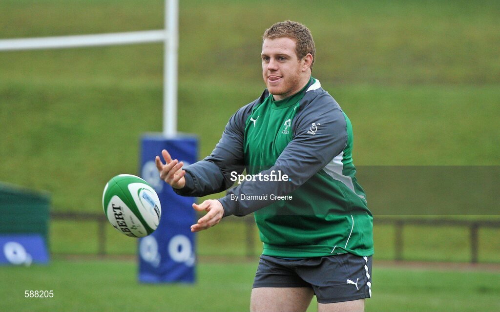 24 January 2012; Ireland's Sean Cronin in action during squad training ahead of their RBS Six Nations Rugby Championship game against Wales on February 5th. Ireland Rugby Squad Training, University of Limerick, Limerick. Picture credit: Diarmuid Greene / SPORTSFILE